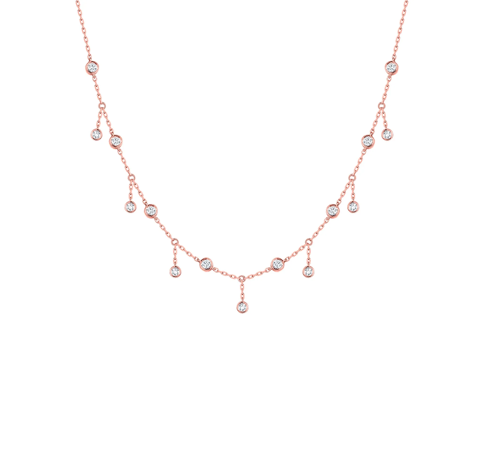 Bubbly 0.62ct Lab Grown Diamonds Necklace <br> NL-00290WHT