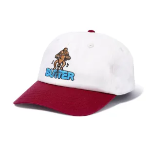 Butter Goods - Jack Hammer 6 Panel Cap Natural/Maroon