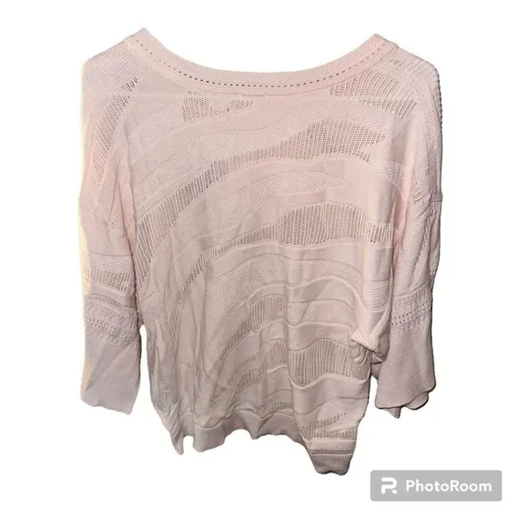 Cabi Pink Shy Boxy Pullover Knit Sweater