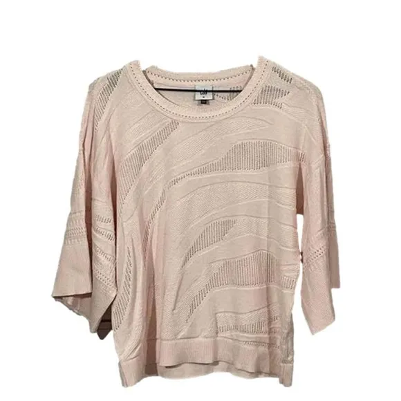 Cabi Pink Shy Boxy Pullover Knit Sweater