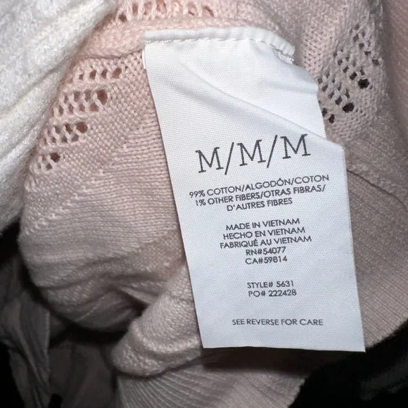 Cabi Pink Shy Boxy Pullover Knit Sweater