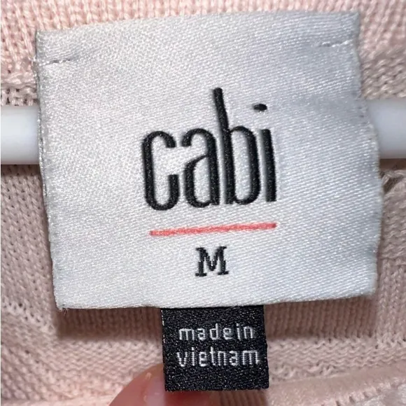 Cabi Pink Shy Boxy Pullover Knit Sweater