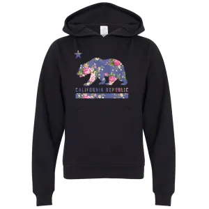 California Republic Paisley Flower Bear Premium Youth Sweatshirt Hoodie