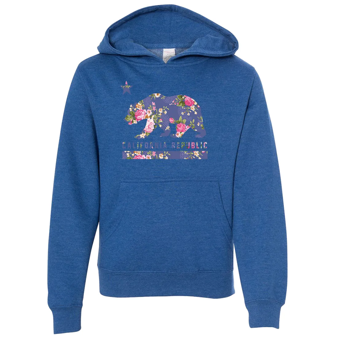 California Republic Paisley Flower Bear Premium Youth Sweatshirt Hoodie