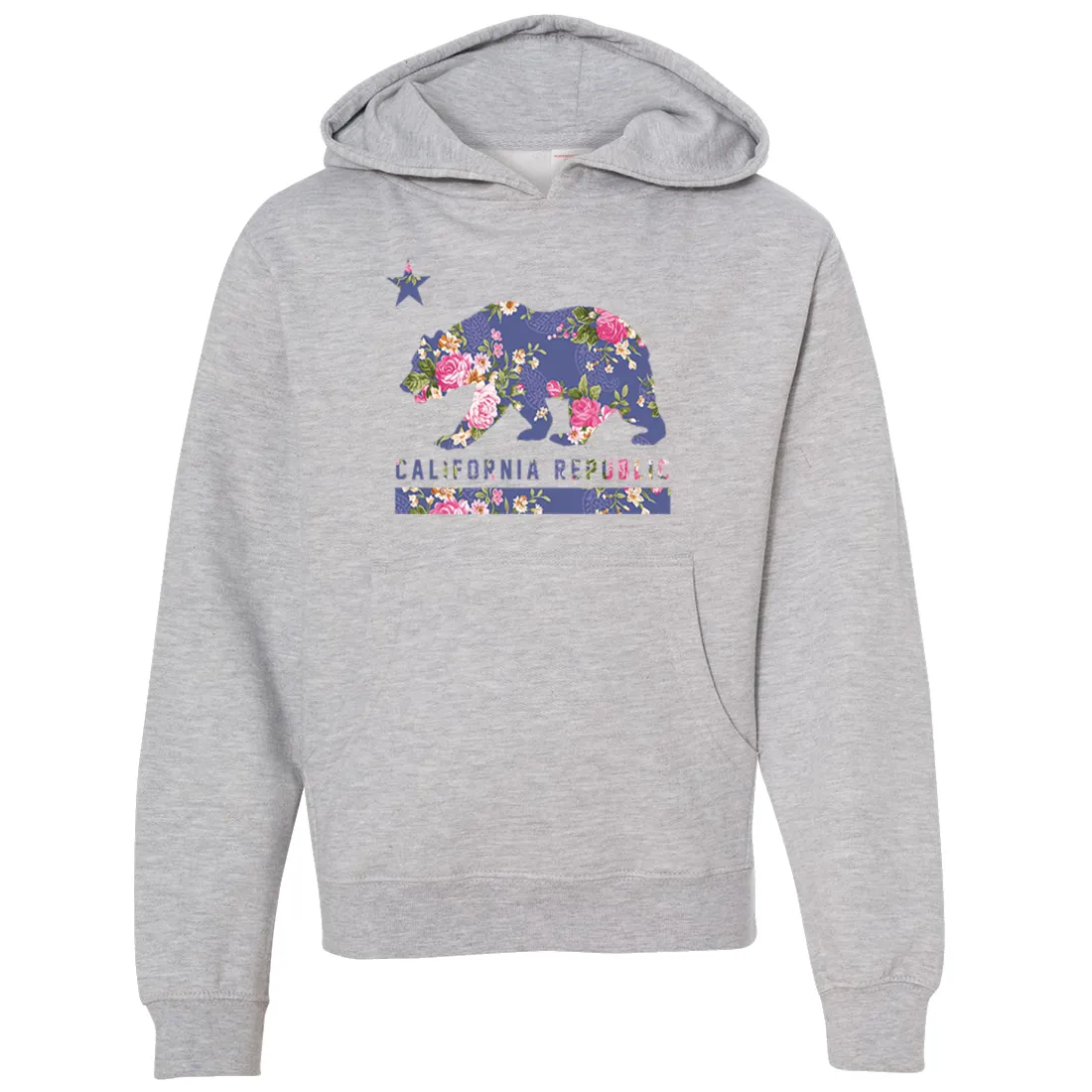 California Republic Paisley Flower Bear Premium Youth Sweatshirt Hoodie