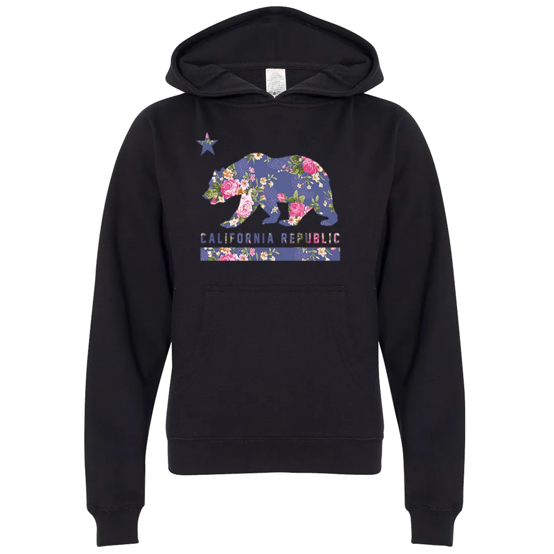 California Republic Paisley Flower Bear Premium Youth Sweatshirt Hoodie