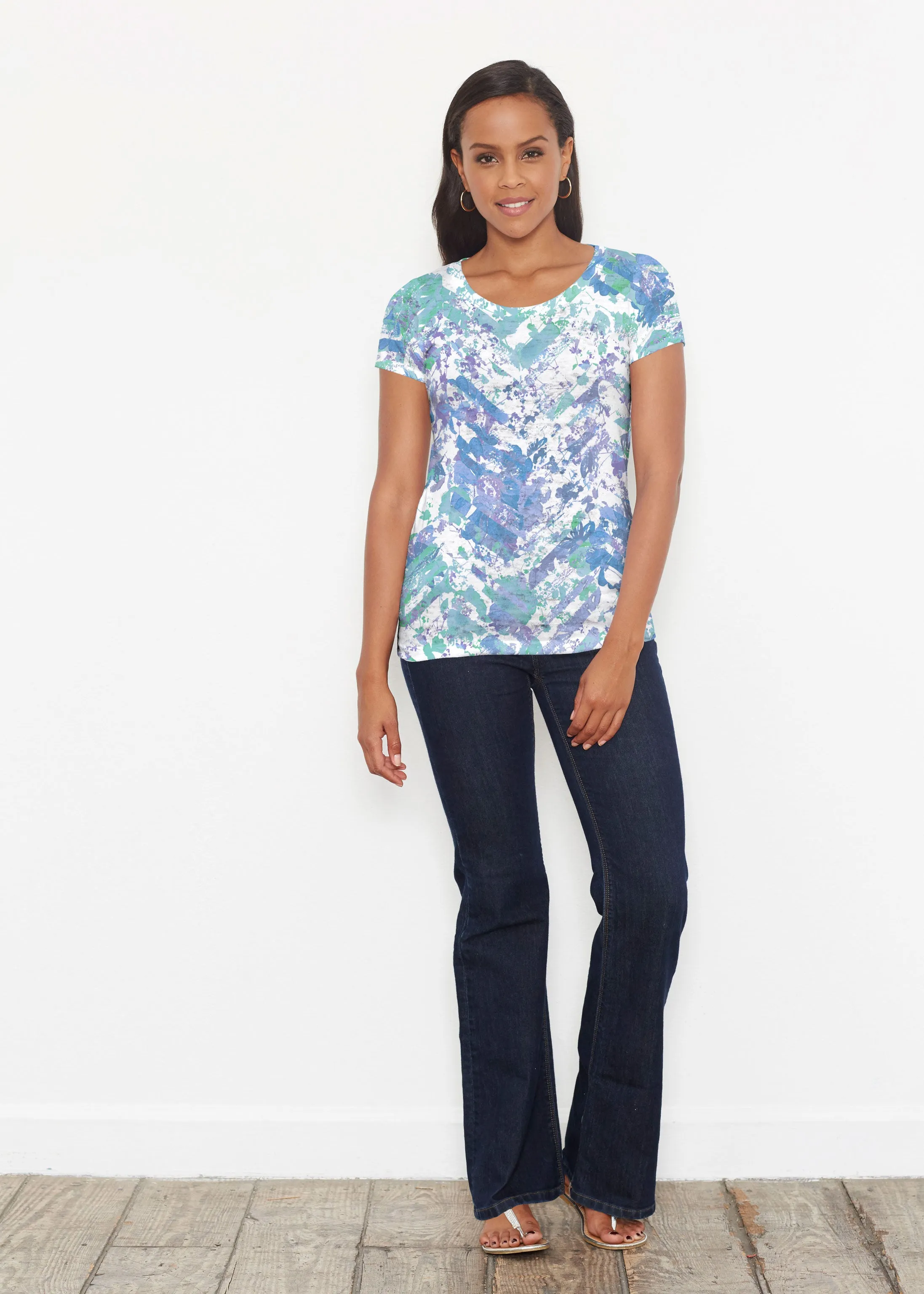 Capizee (16231) ~ Short Sleeve Scoop Shirt