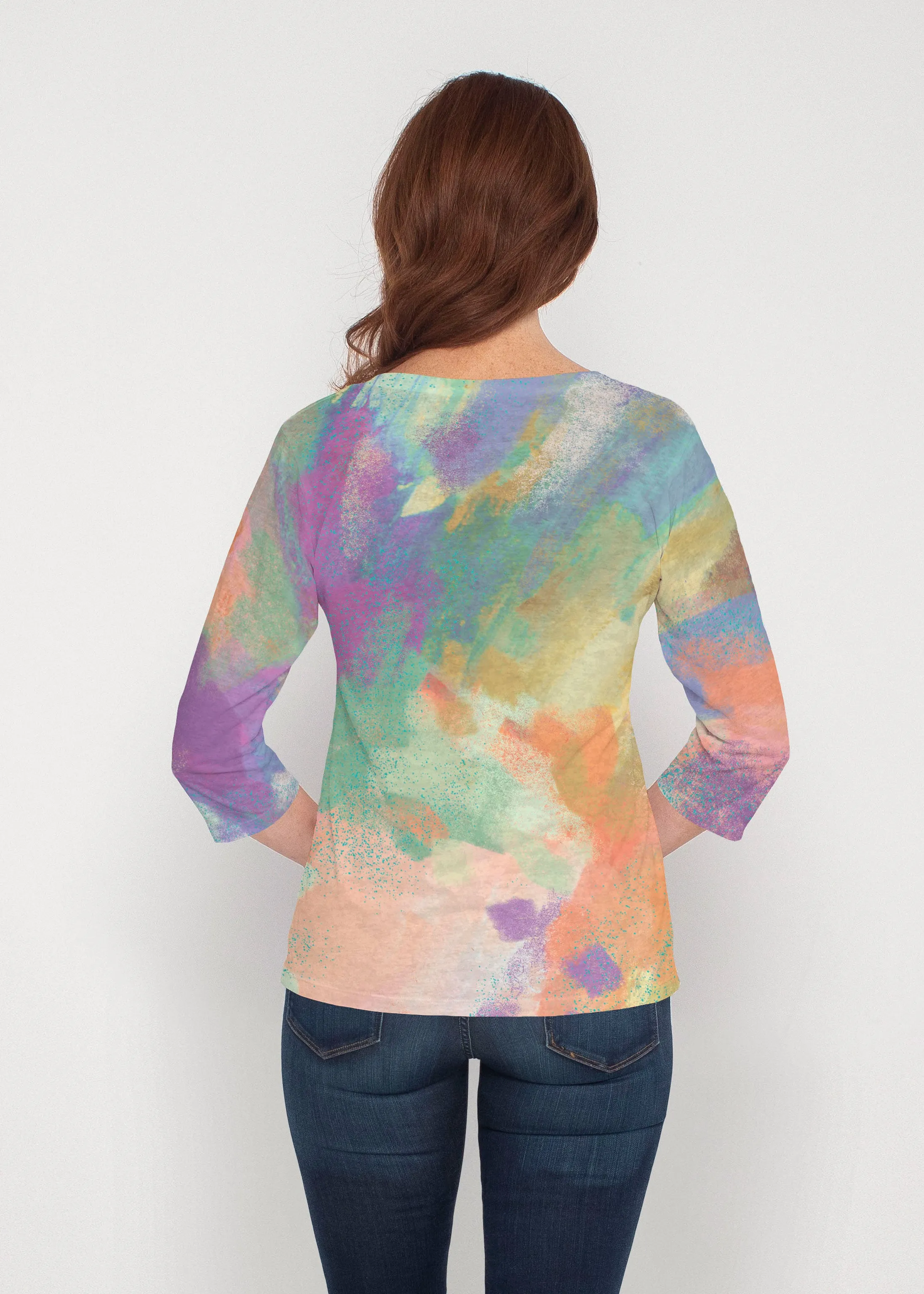 Chalk Of Dreams (17278) ~ Signature 3/4 Sleeve V-Neck Top