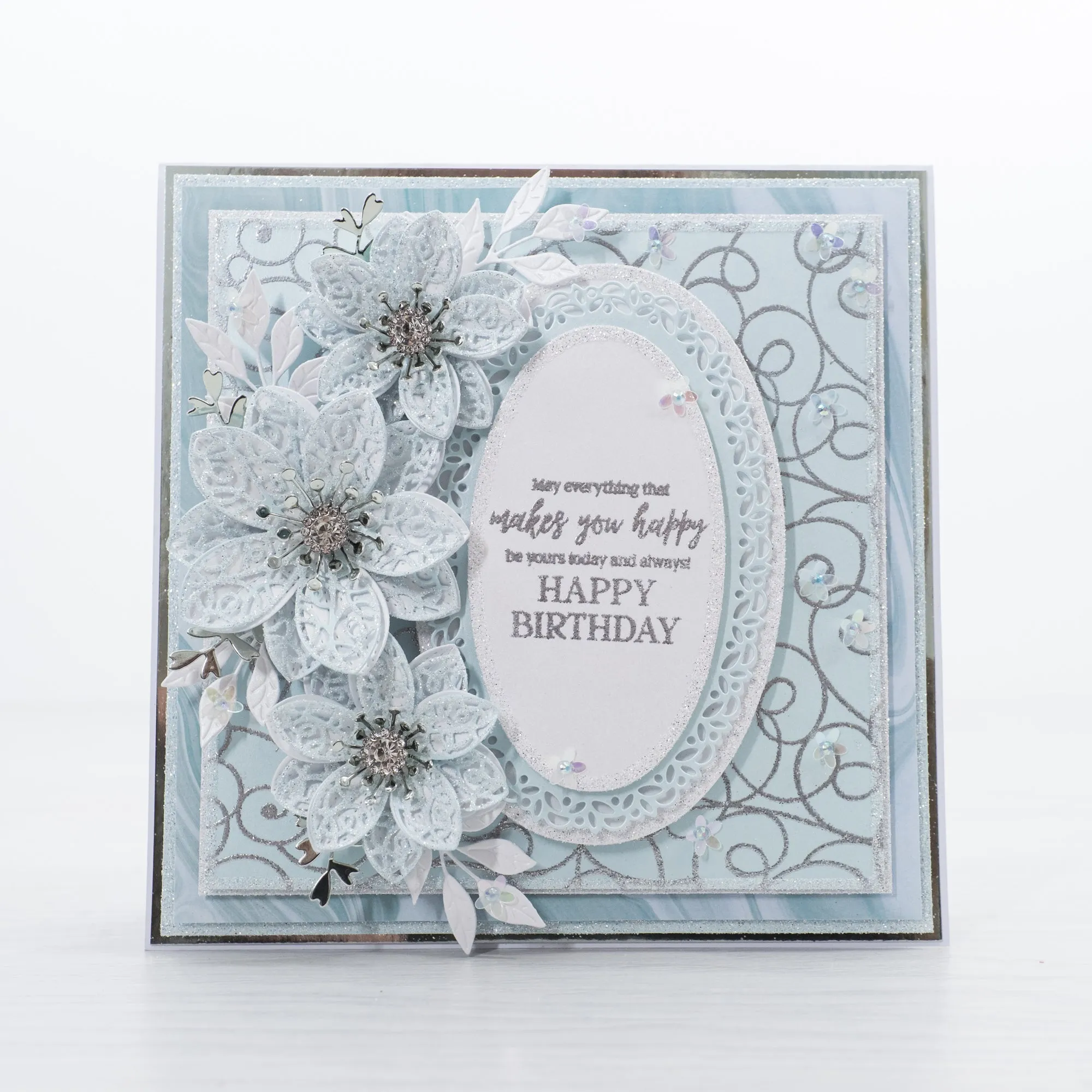 Chloes Creative Cards Photopolymer Stamp Set (DL) - Delicate Swirl Background