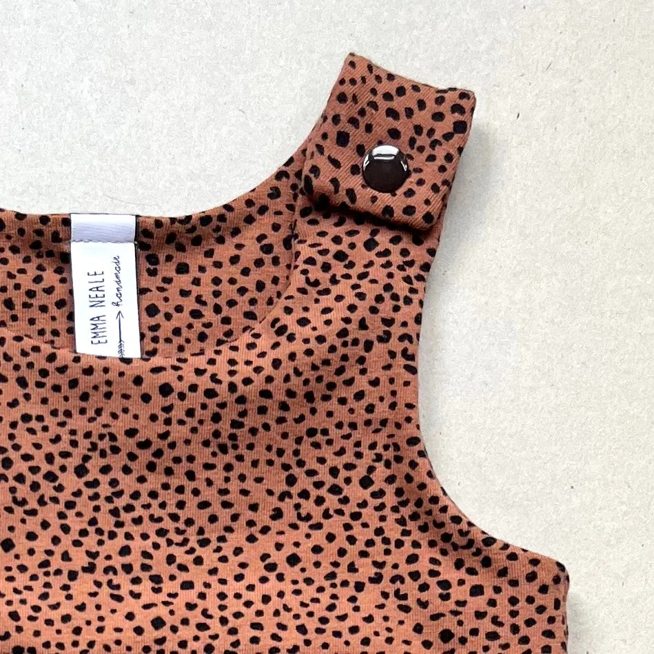 Chocolate Sprinkle Harem Romper