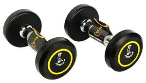 Cockatoo Rubber Coated Professional Round Dumbbells (Pack of Two) ; Round Dumbbells (10 Kg Set)