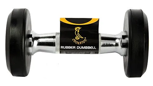 Cockatoo Rubber Coated Professional Round Dumbbells (Pack of Two) ; Round Dumbbells (10 Kg Set)