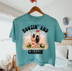 Comfort Colors Crop - Boozin' And Cruisin' Shirt