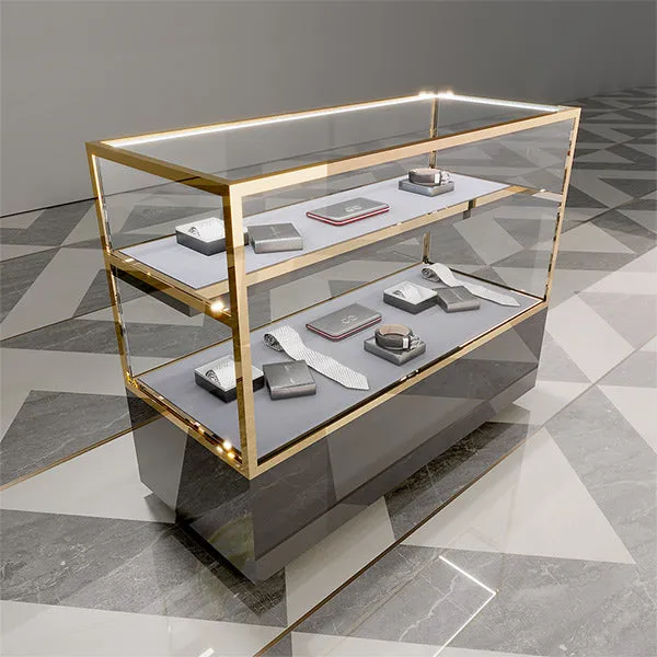 CR057 Fashion Store Lighted Glass Showcase Accessories Display