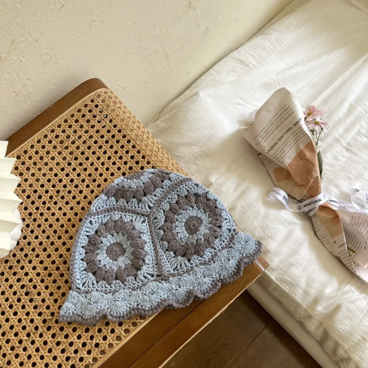 Crochet Flower Bucket Hat