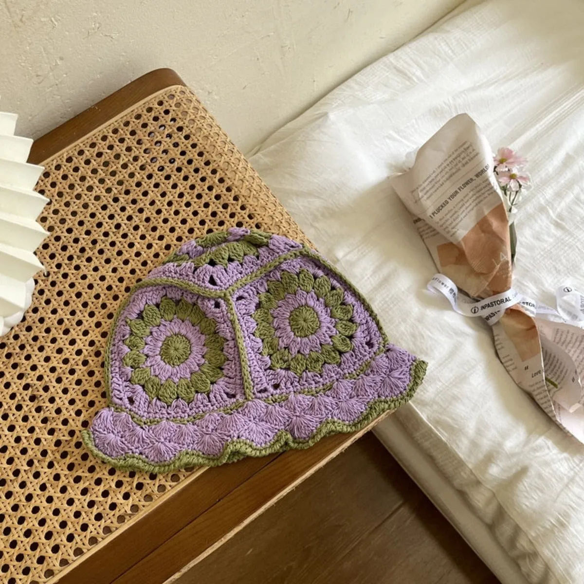 Crochet Flower Bucket Hat