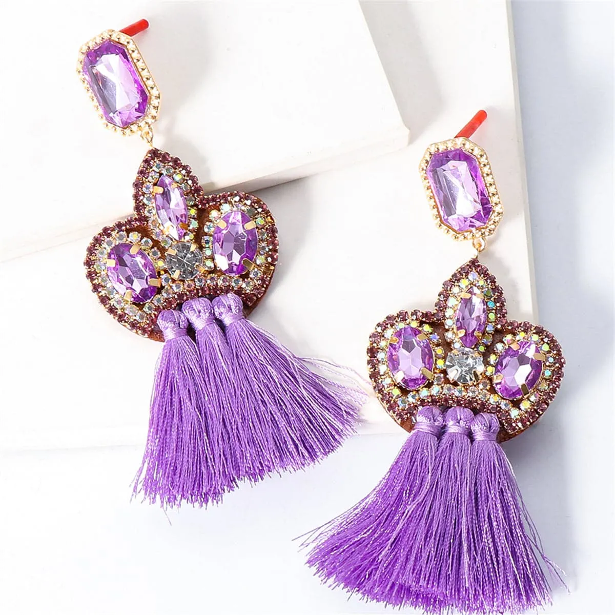 Crystal & Cubic Zirconia Fringe Drop Earrings