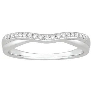 Curved Diamond Band in 14k White Gold