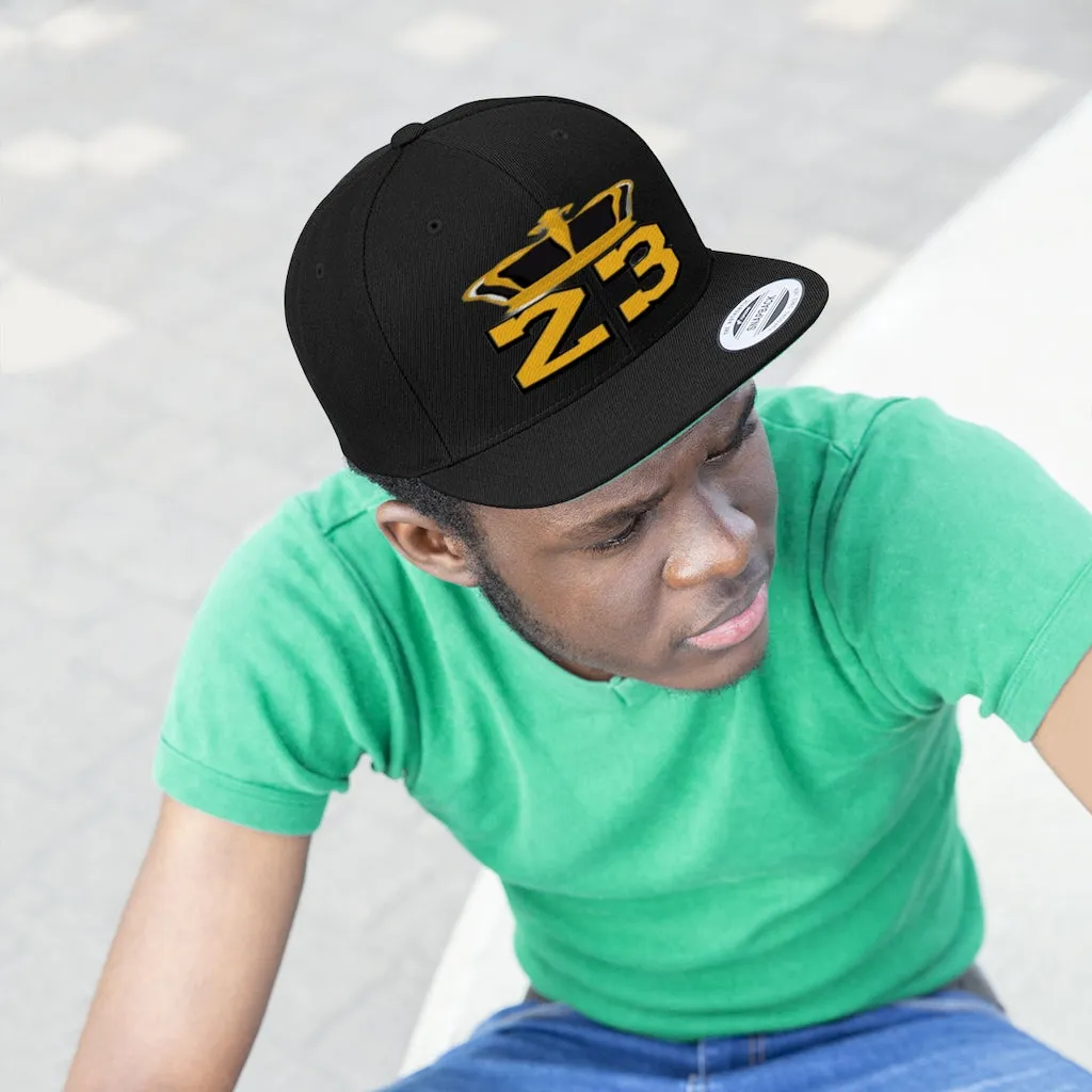 Custom king 23 Unisex Flat Bill Hat