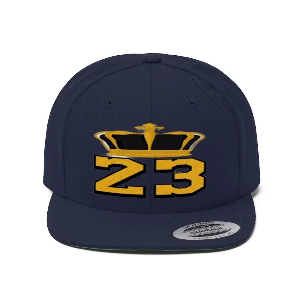 Custom king 23 Unisex Flat Bill Hat