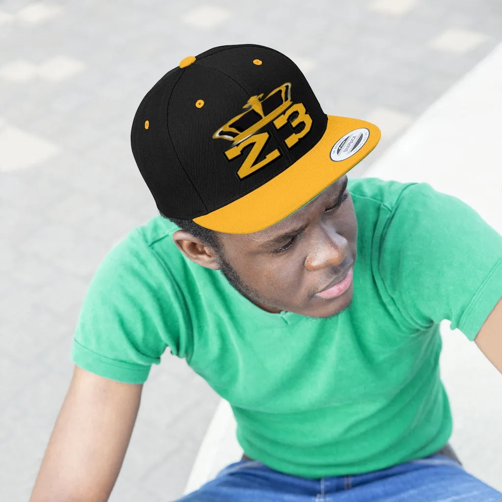 Custom king 23 Unisex Flat Bill Hat