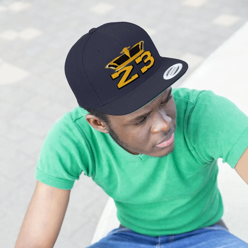 Custom king 23 Unisex Flat Bill Hat