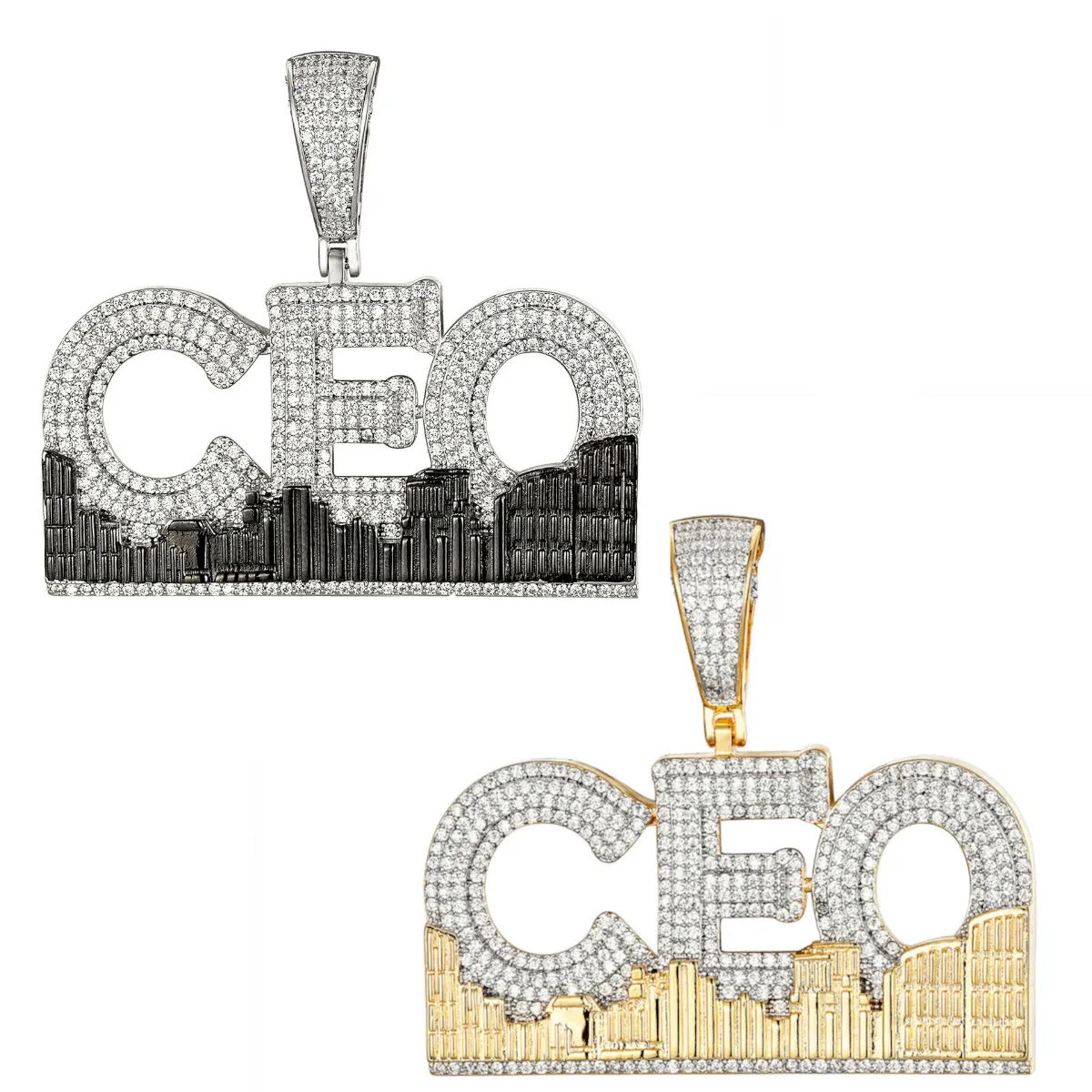 Custom New York City CEO  Simulated Diamond With Chain