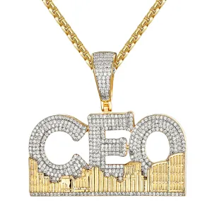 Custom New York City CEO  Simulated Diamond With Chain