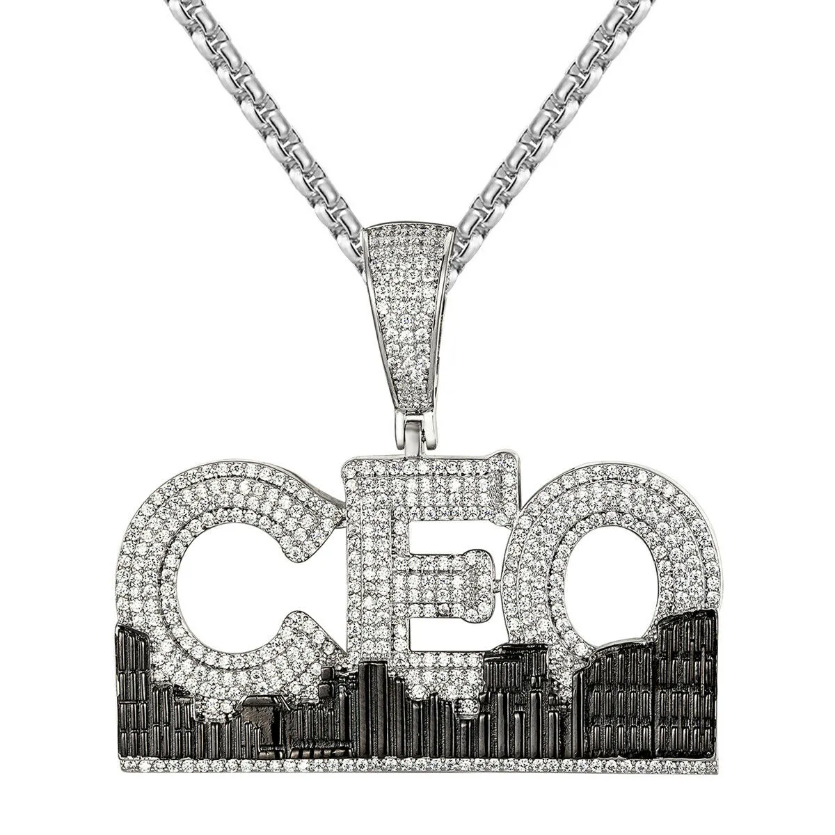 Custom New York City CEO  Simulated Diamond With Chain