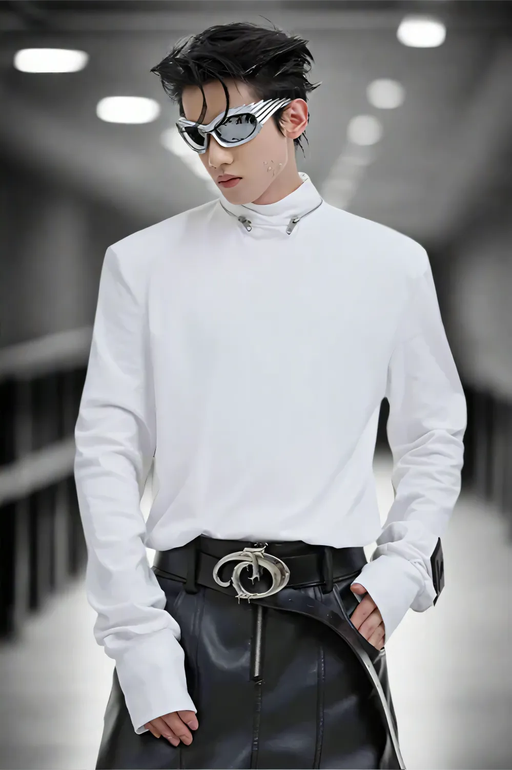 Cyber Edge Zip Collar Tee