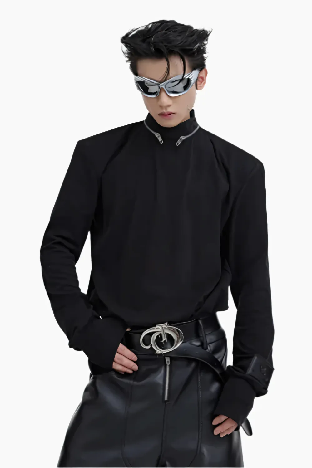 Cyber Edge Zip Collar Tee