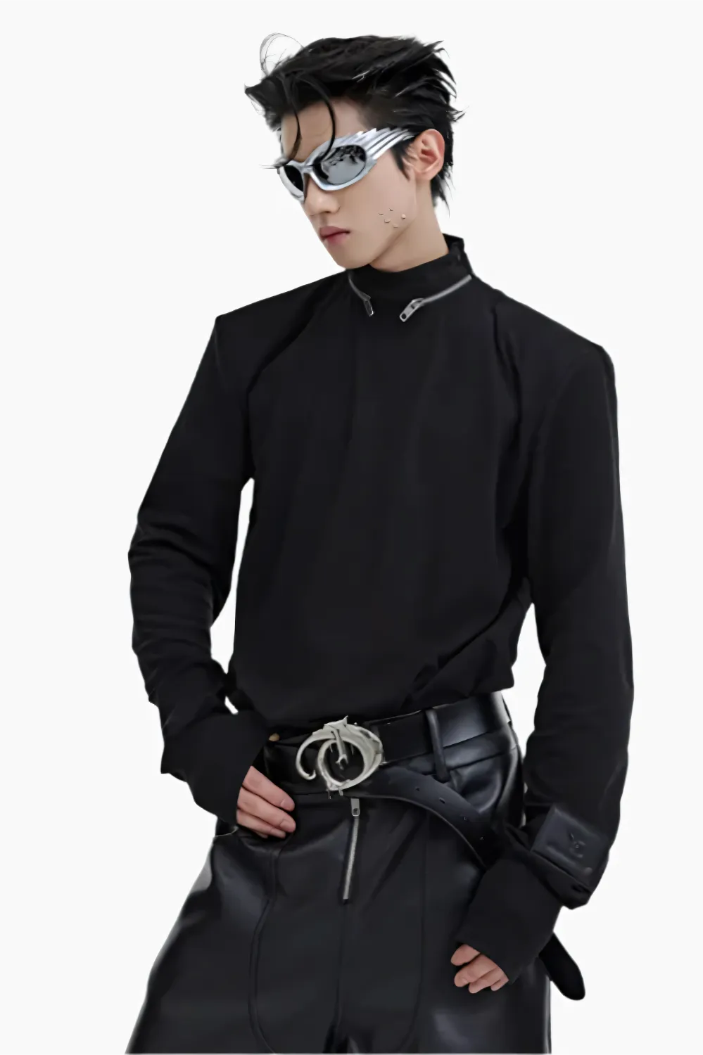 Cyber Edge Zip Collar Tee