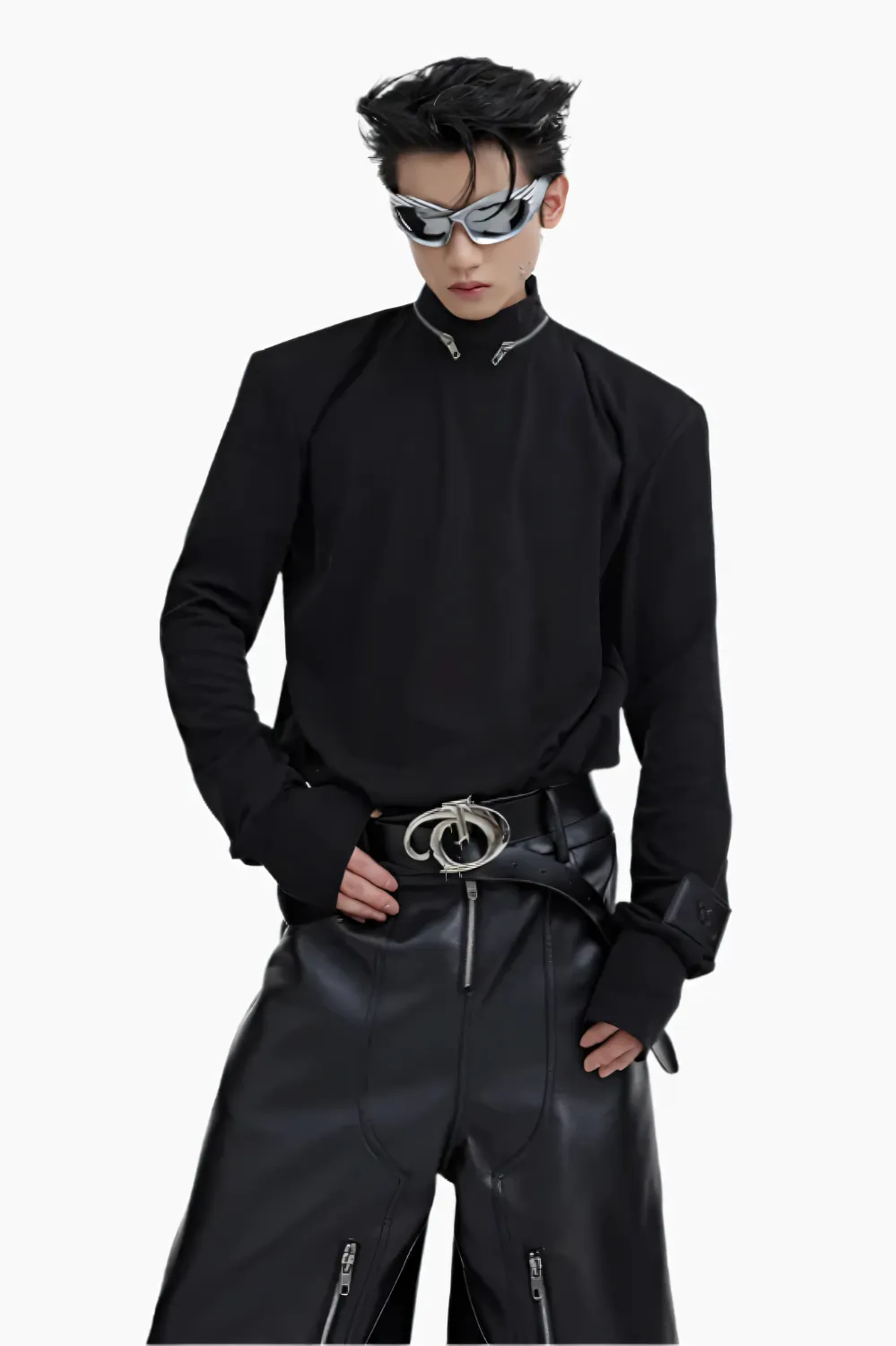 Cyber Edge Zip Collar Tee