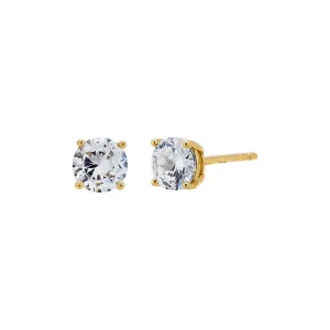 CZ Solitaire Stud Earring