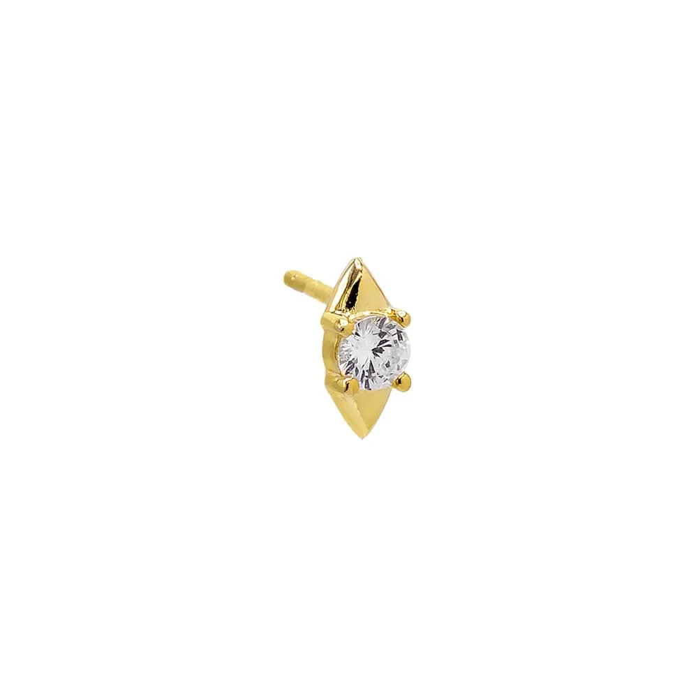 CZ/Solid Stud Earring
