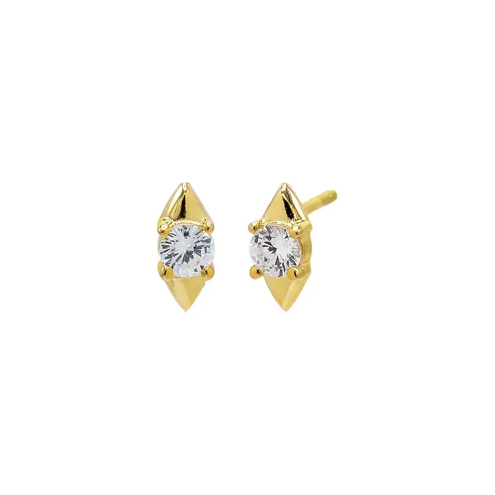 CZ/Solid Stud Earring