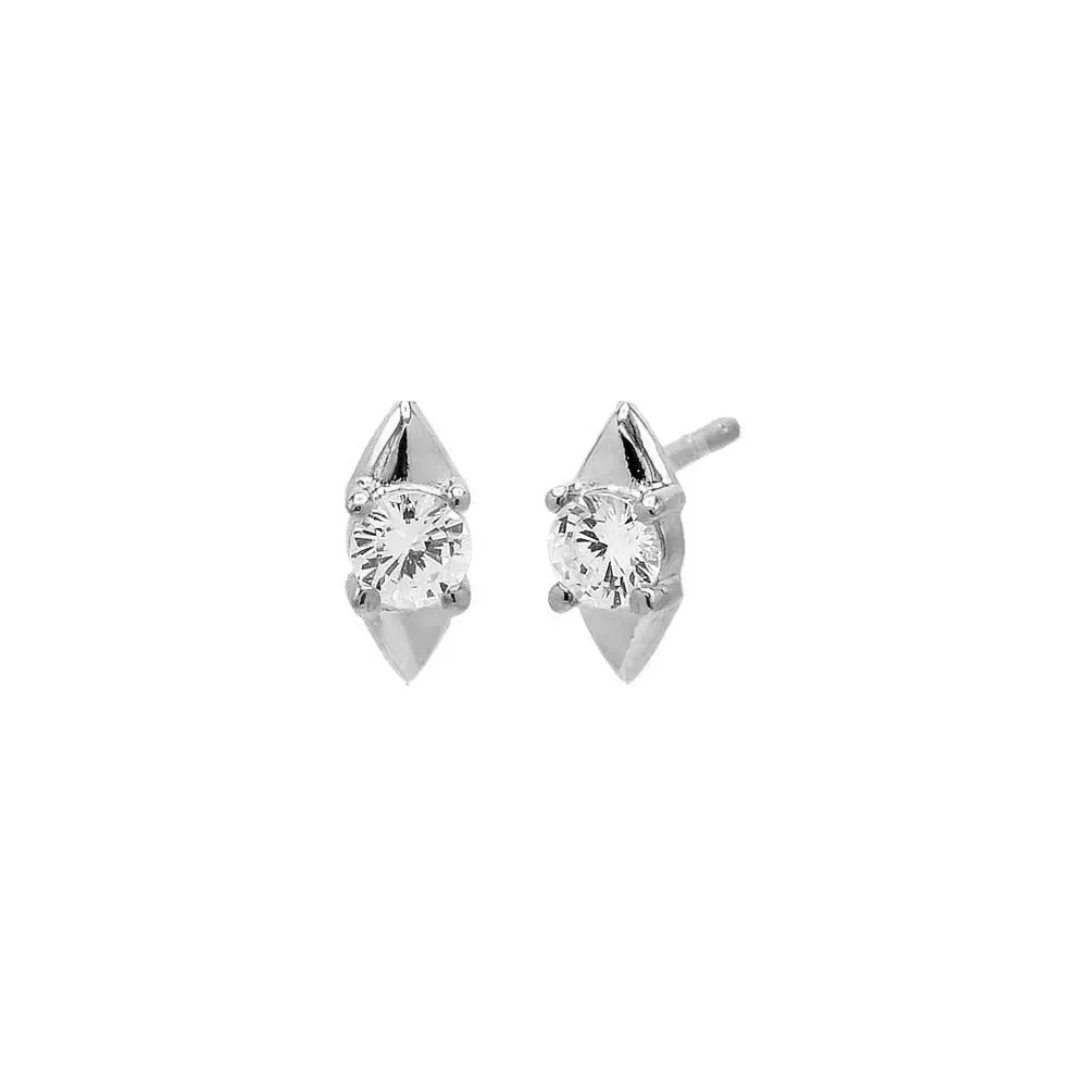 CZ/Solid Stud Earring