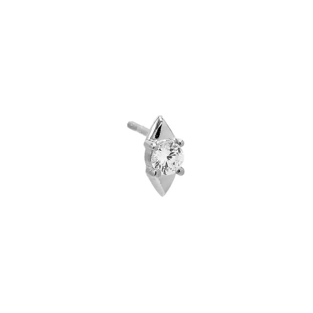 CZ/Solid Stud Earring