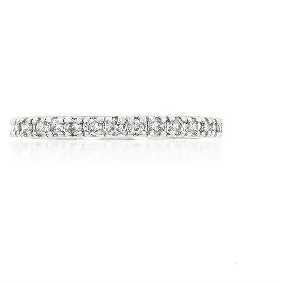 Darla Delicate CZ Eternity Stackable Ring | 1ct