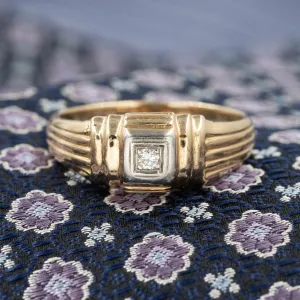 Deco Men's Band with Diamond c1930