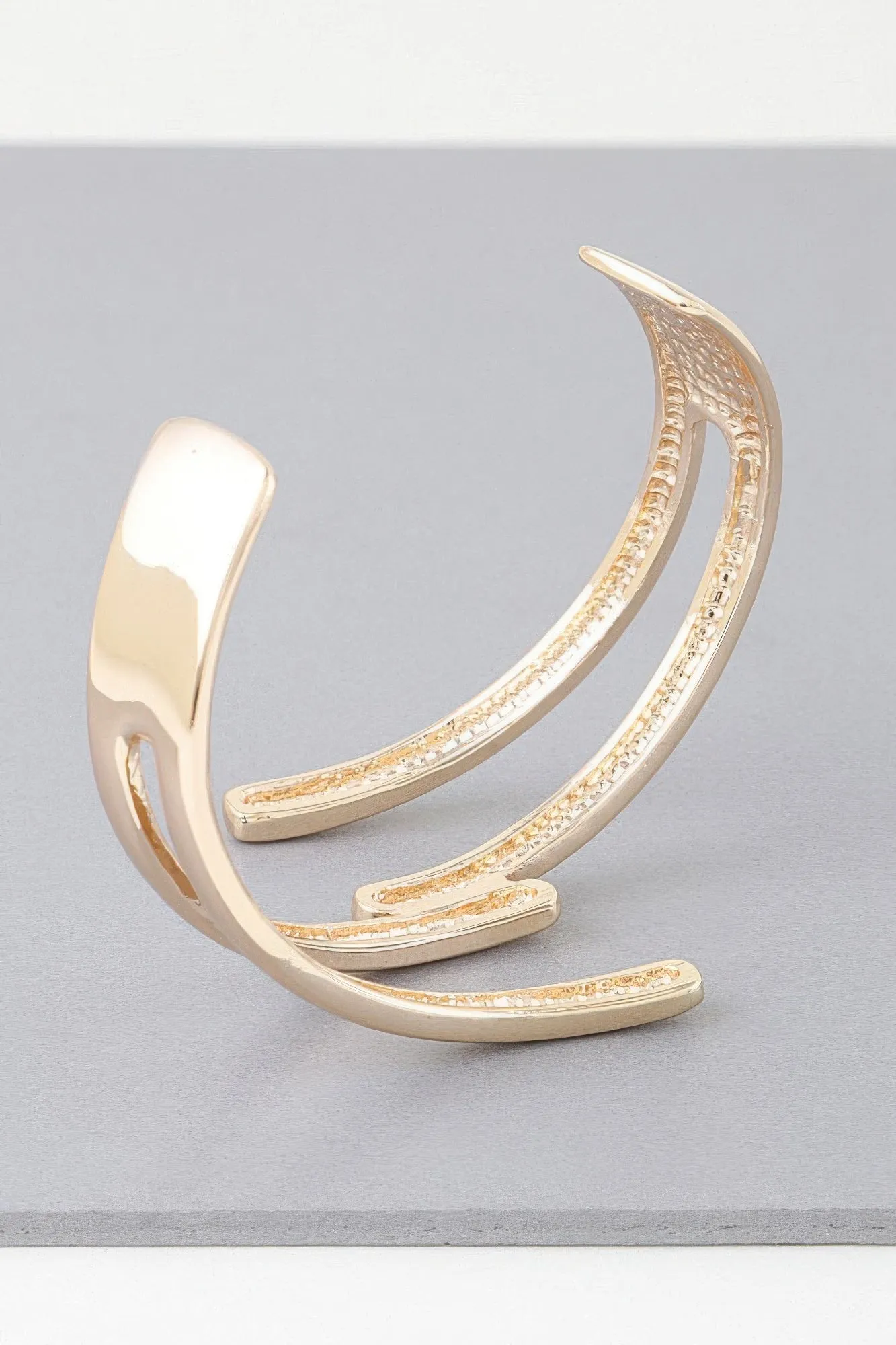 Delicate Contact Cuff Gold Bracelet