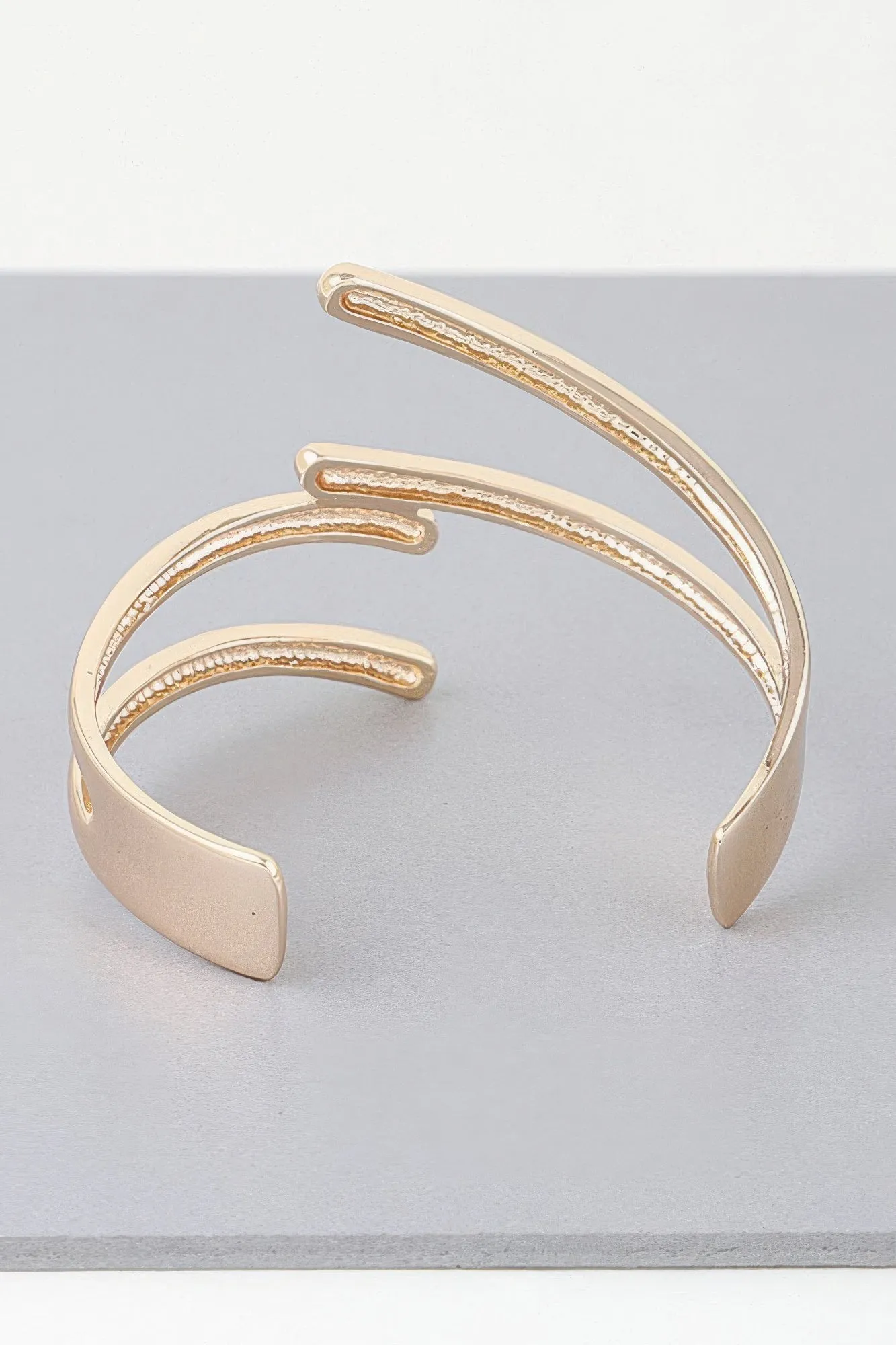 Delicate Contact Cuff Gold Bracelet
