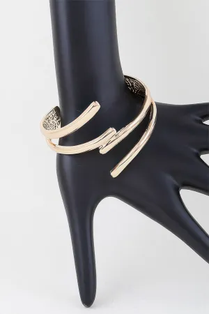 Delicate Contact Cuff Gold Bracelet