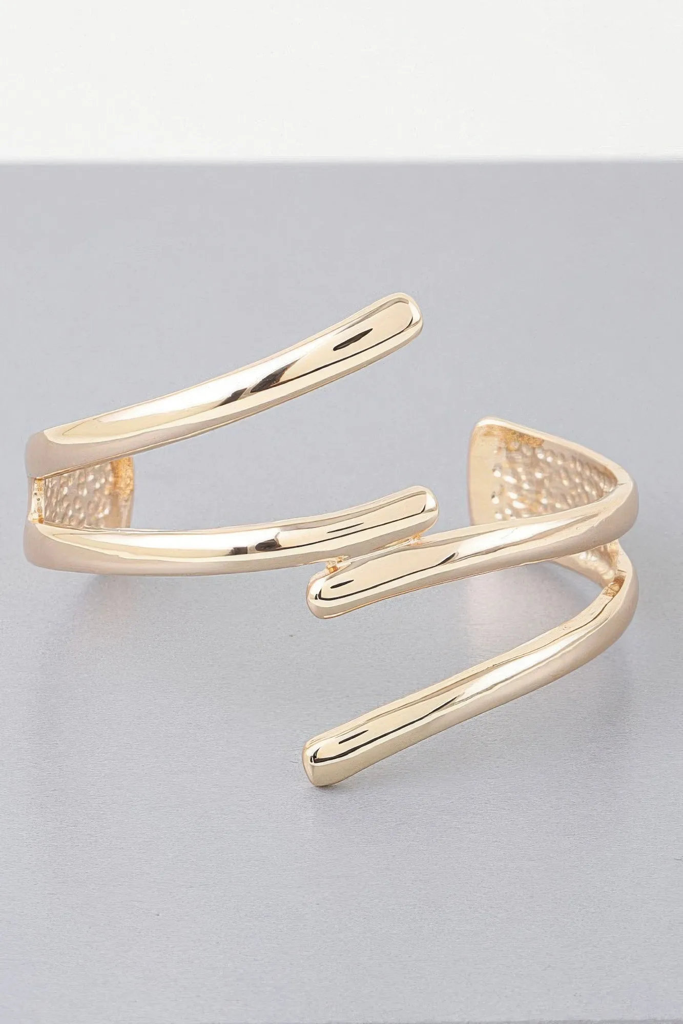 Delicate Contact Cuff Gold Bracelet