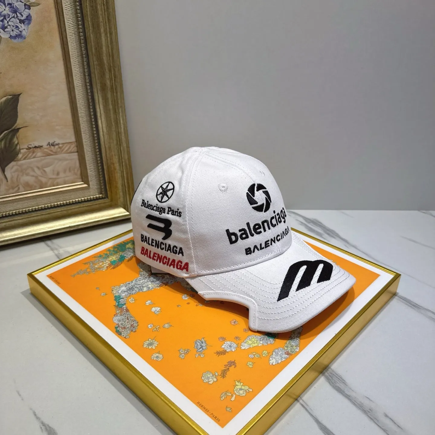 Delicate embroidered hats