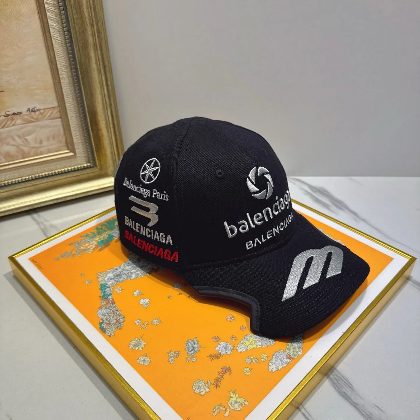 Delicate embroidered hats