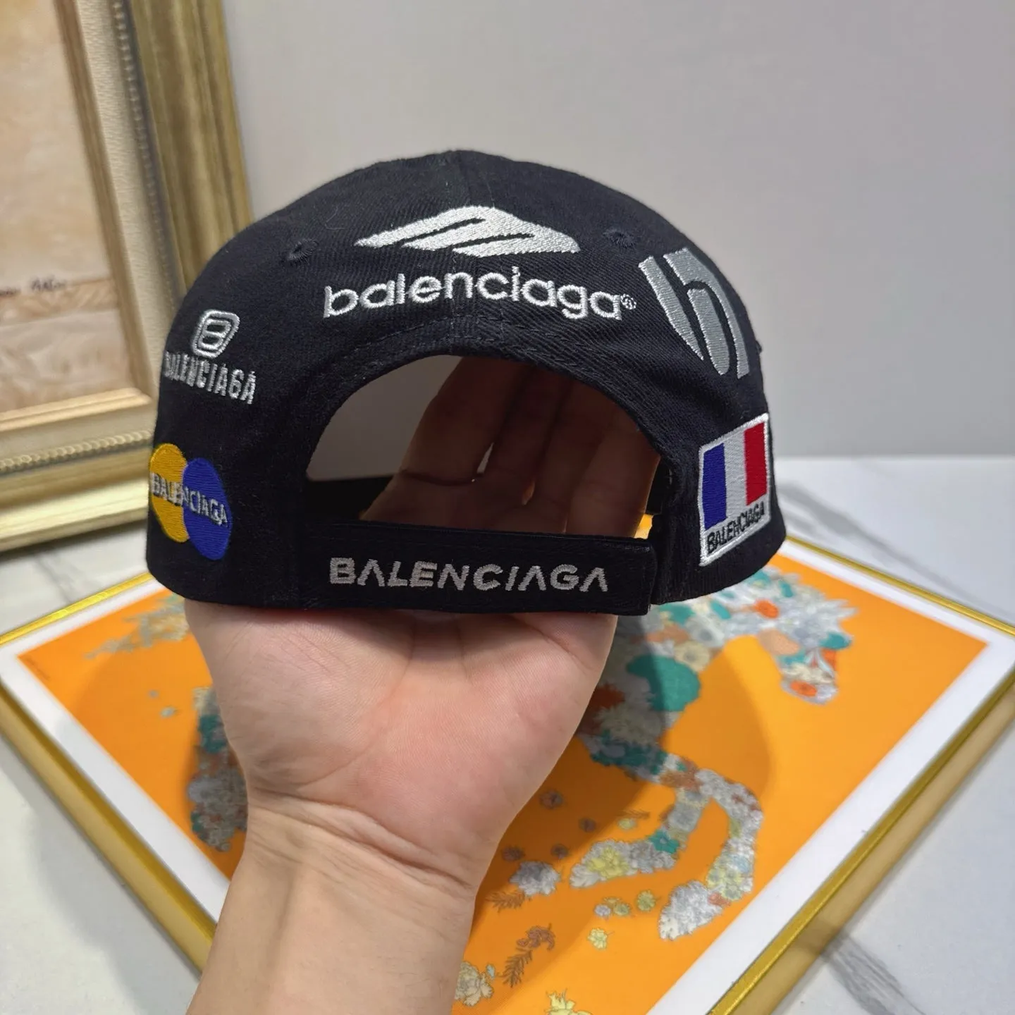 Delicate embroidered hats