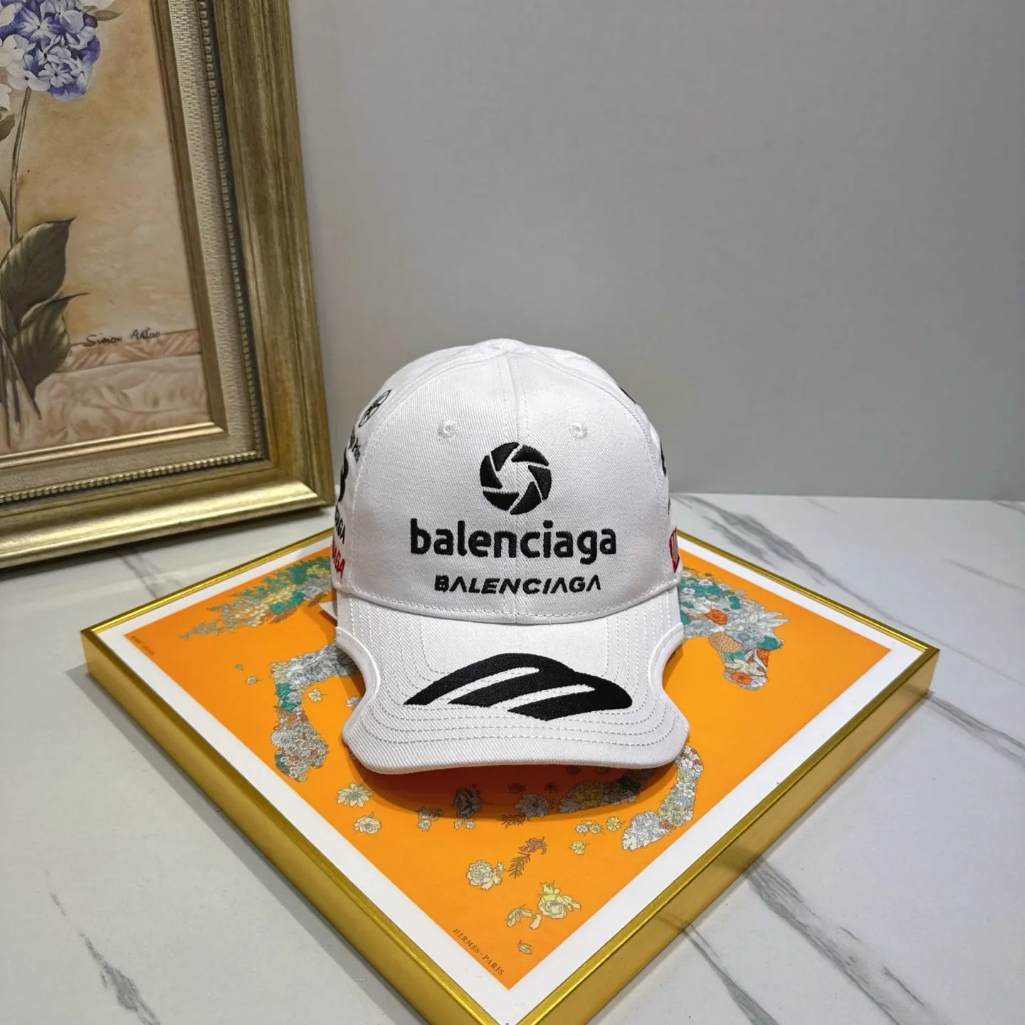 Delicate embroidered hats