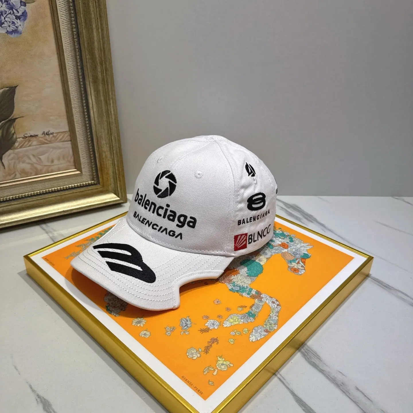 Delicate embroidered hats