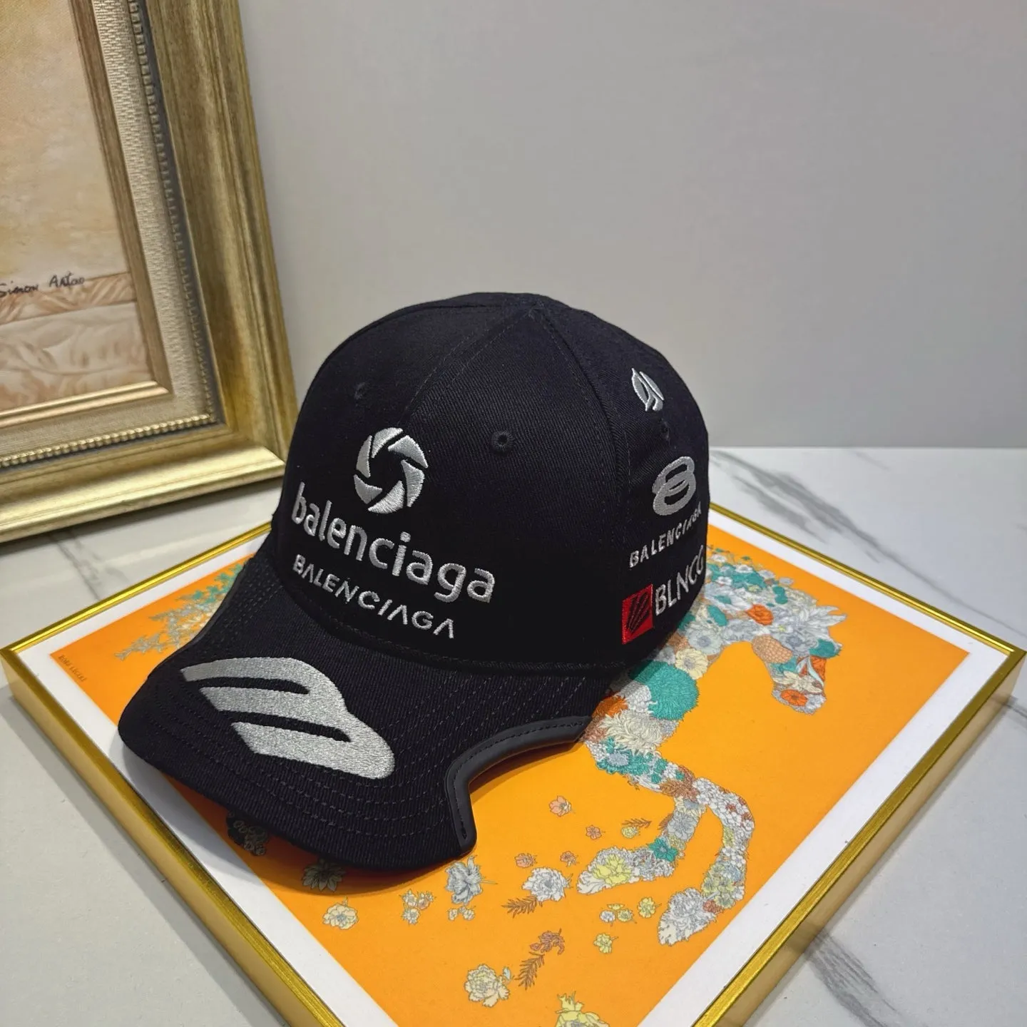 Delicate embroidered hats